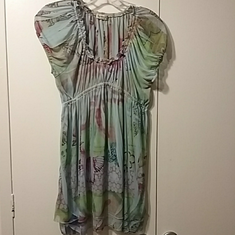 Butterfly screenprint blouse